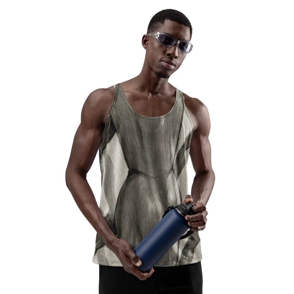 Charcoal Petal on Men's Tank Top — Front