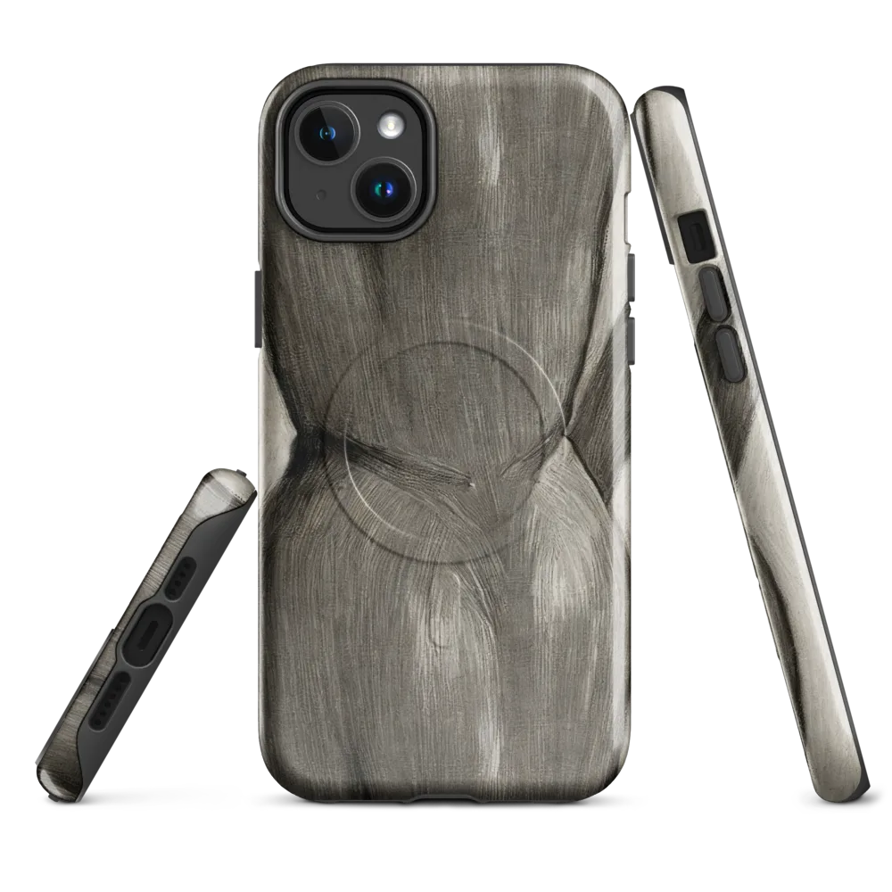 Charcoal Petal on MagSafe Tough Case for iPhone® — Front