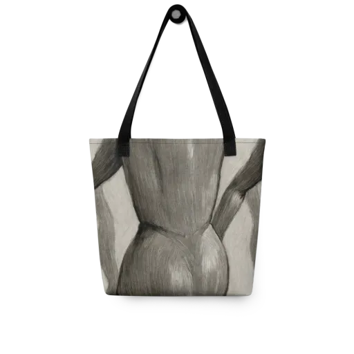Charcoal Petal on a Tote Bag
