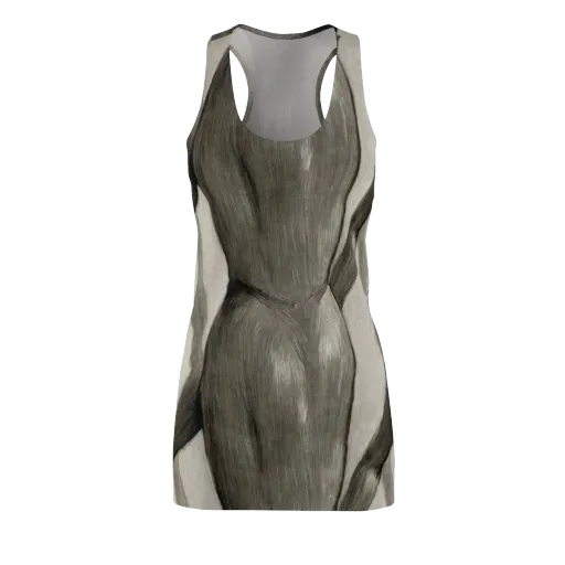 Charcoal Petal on a Racerback Dress