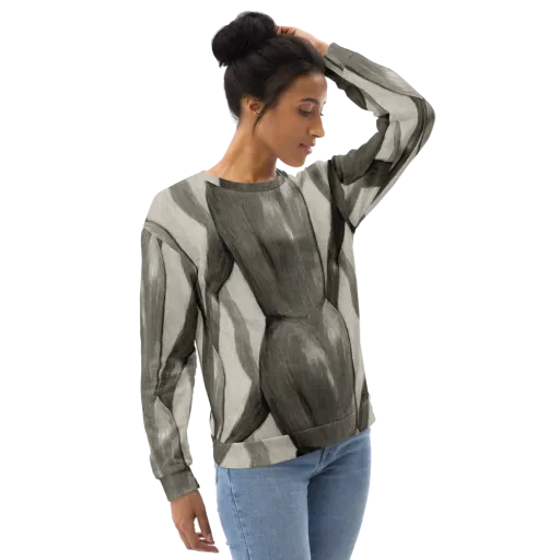 Charcoal Petal on a Sweatshirt