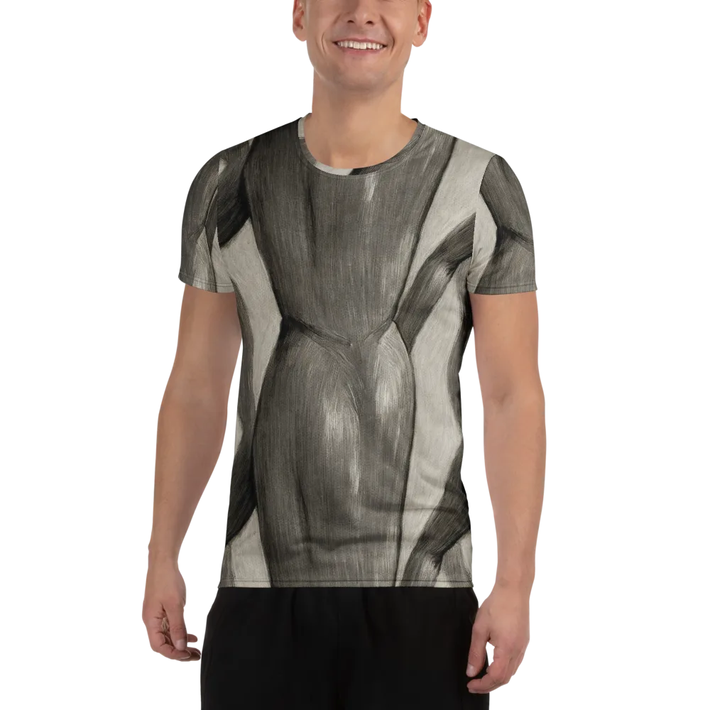 Charcoal Petal on Men's Athletic T-Shirt — Front