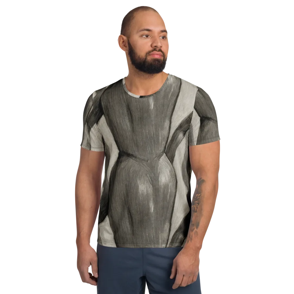 Charcoal Petal on Men's Athletic T-Shirt — Front