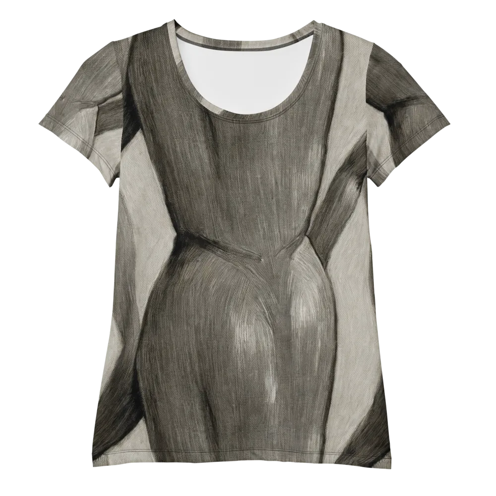 Charcoal Petal on Women's Athletic T-Shirt — Front