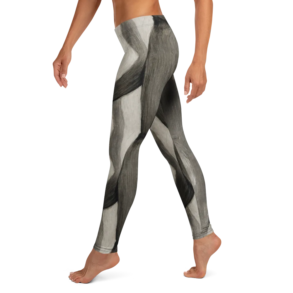 Charcoal Petal on Leggings — Left