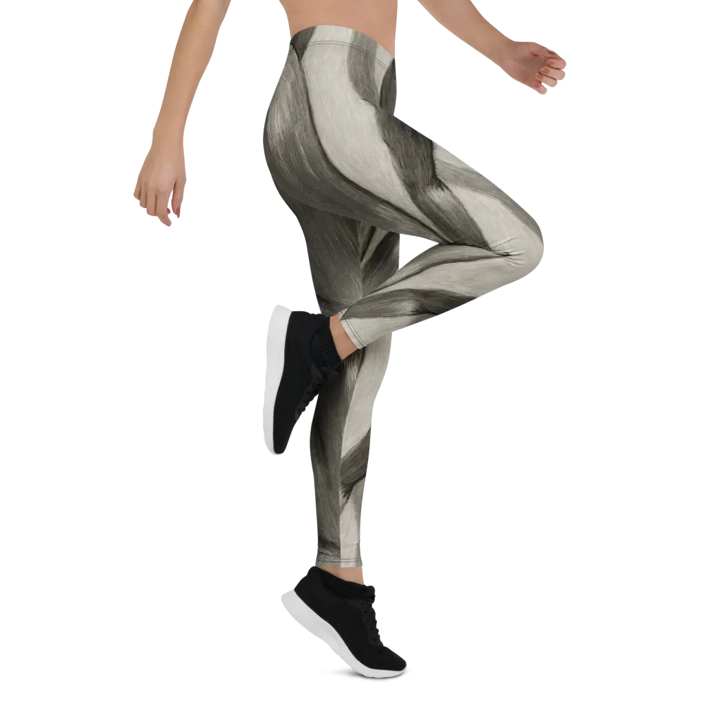Charcoal Petal on Leggings — Right