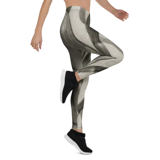 Charcoal Petal on a Leggings