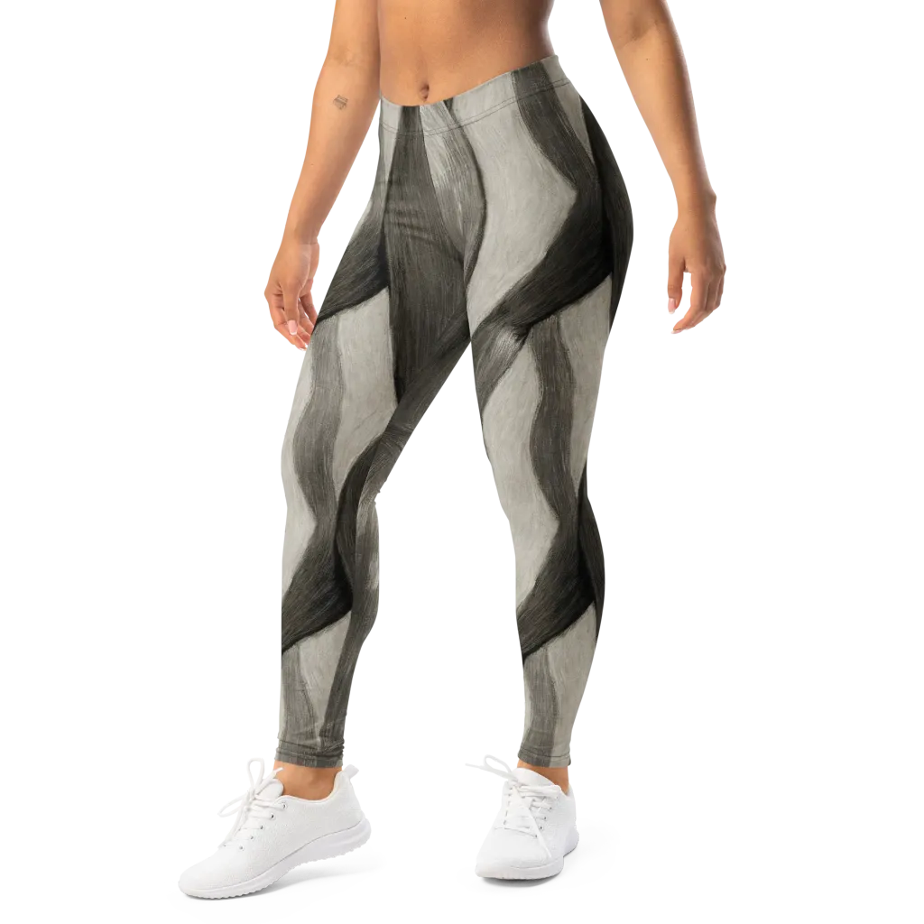 Charcoal Petal on Leggings — Left Front