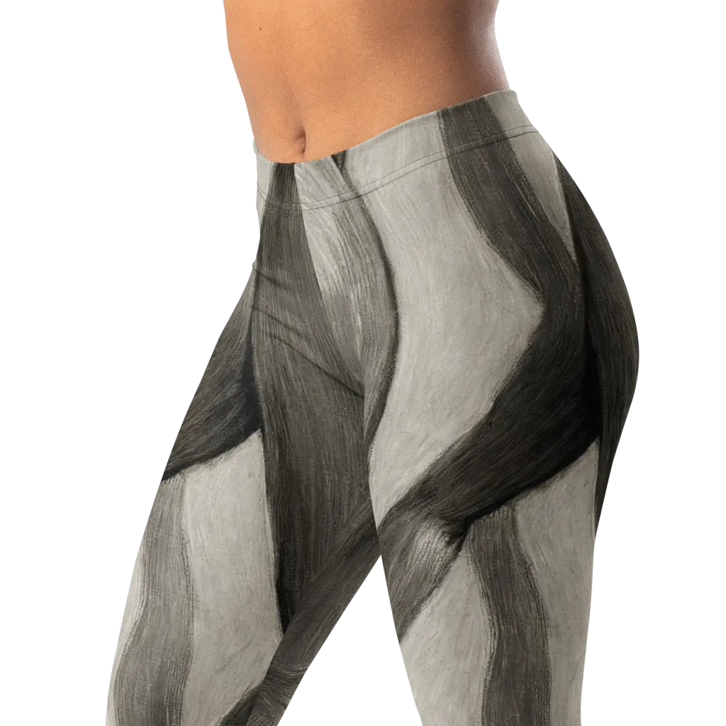 Charcoal Petal on Leggings — Left Front
