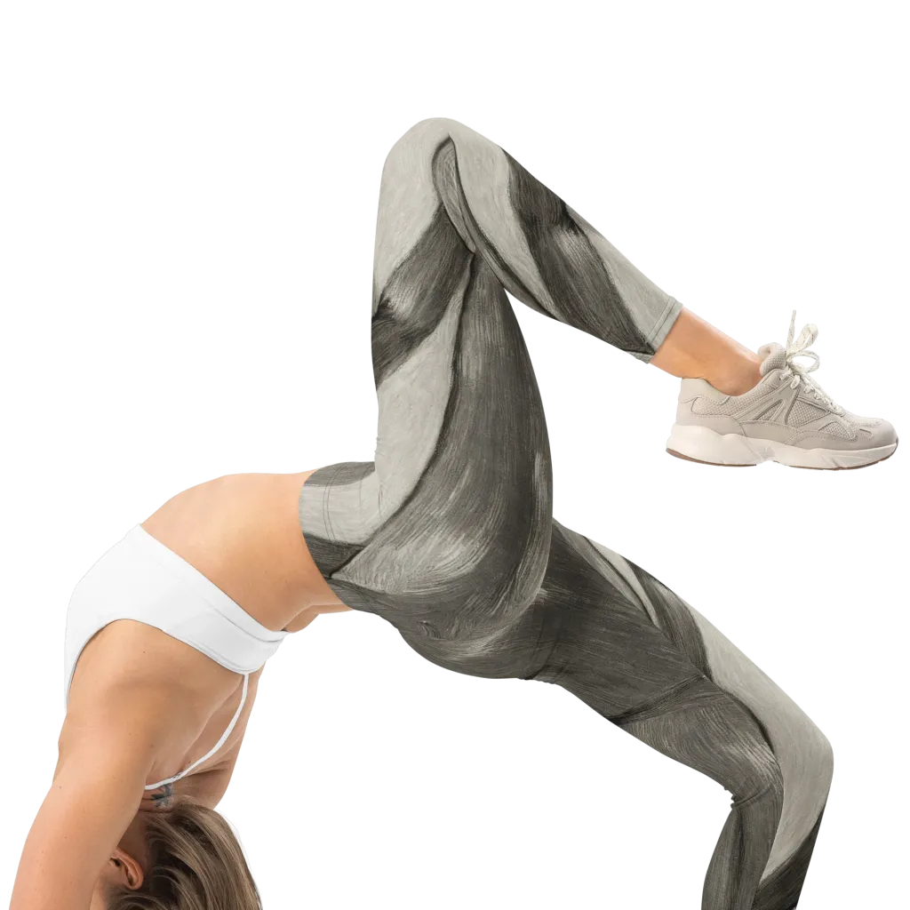Charcoal Petal on Leggings — Right