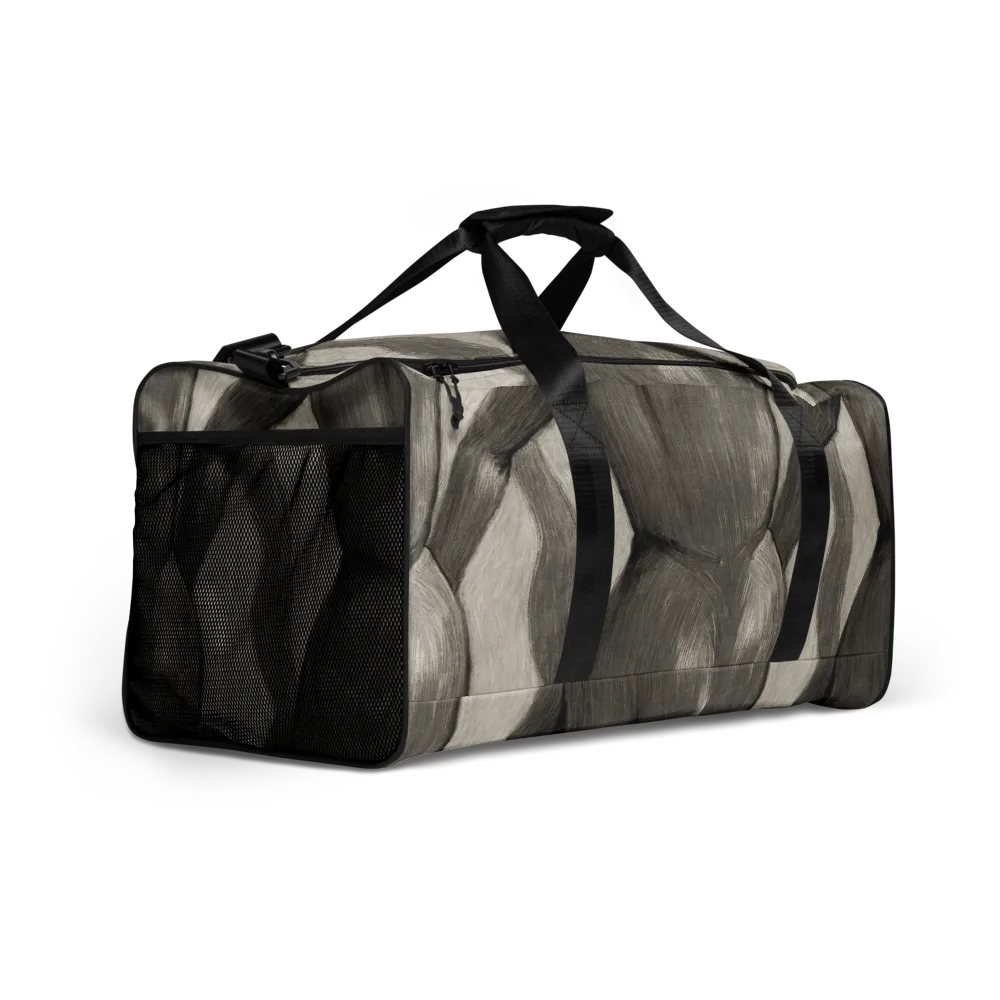 Charcoal Petal on Duffle Bag — Right Front