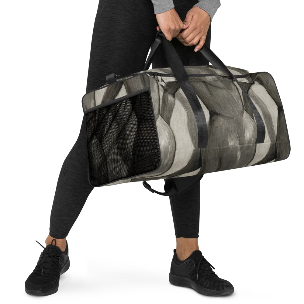 Charcoal Petal on Duffle Bag — Right Front