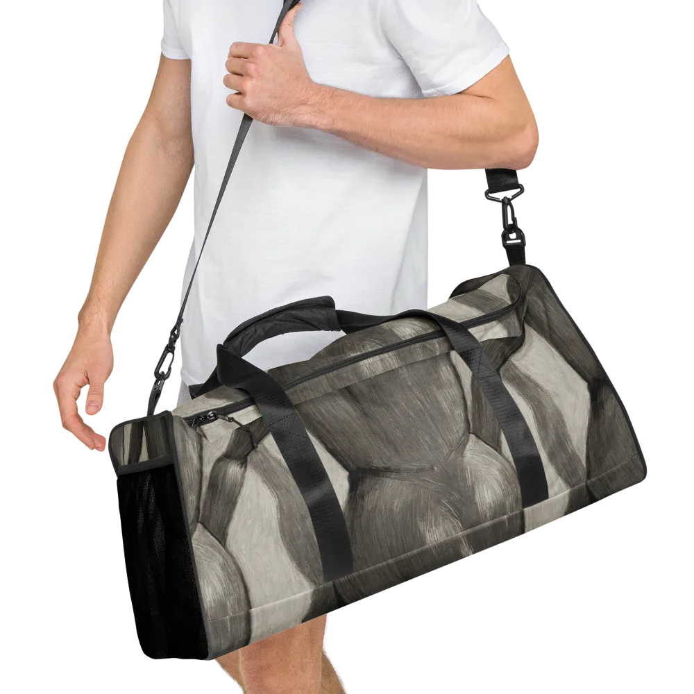 Charcoal Petal on Duffle Bag — Right Front