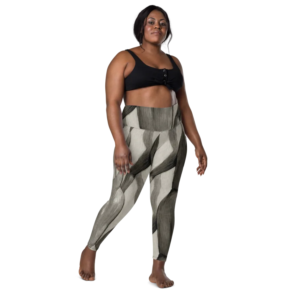 Charcoal Petal on Leggings with Pockets — Front