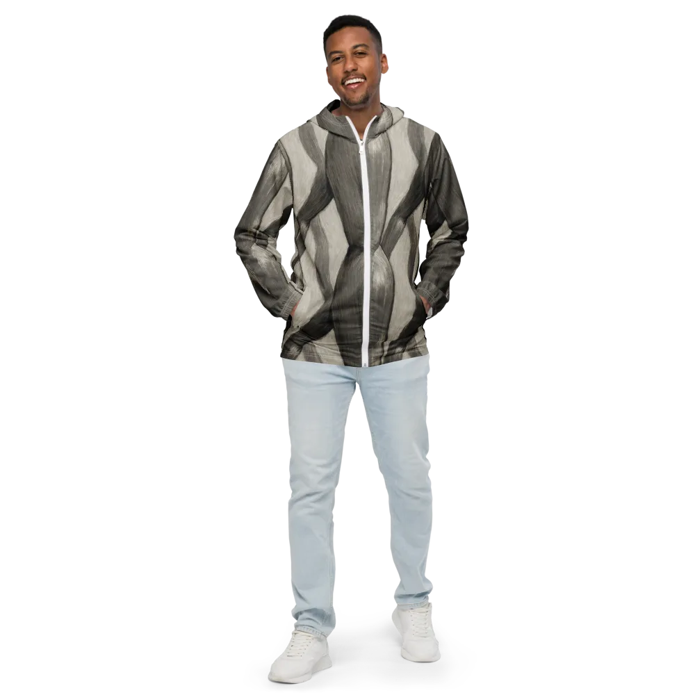 Charcoal Petal on Men's Windbreaker — Front