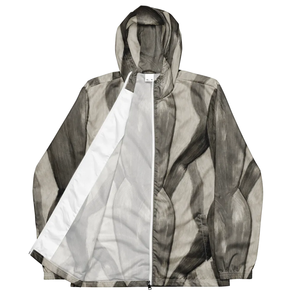 Charcoal Petal on Men's Windbreaker — Front