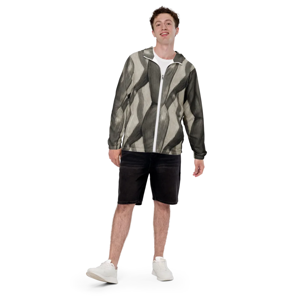 Charcoal Petal on Men's Windbreaker — Front