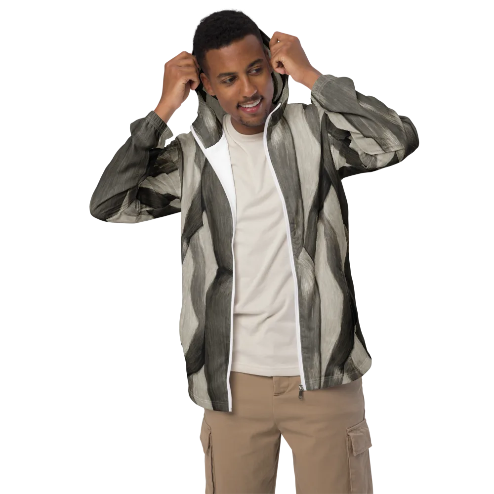 Charcoal Petal on Men's Windbreaker — Front