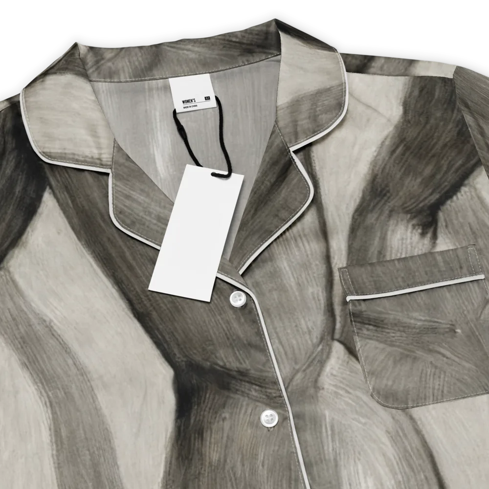 Charcoal Petal on Women's Short Sleeve Pajama Top — Product details