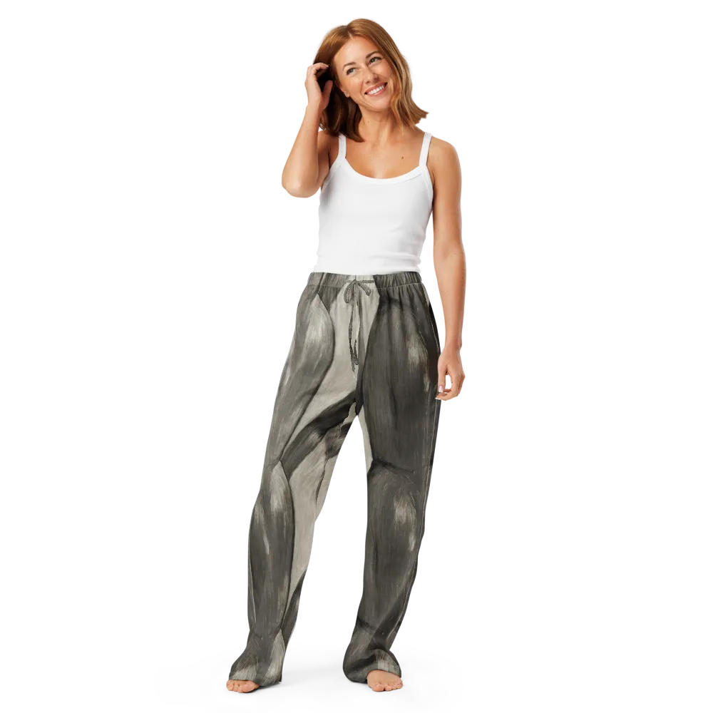 Charcoal Petal on Women's Pajama Pants — Front