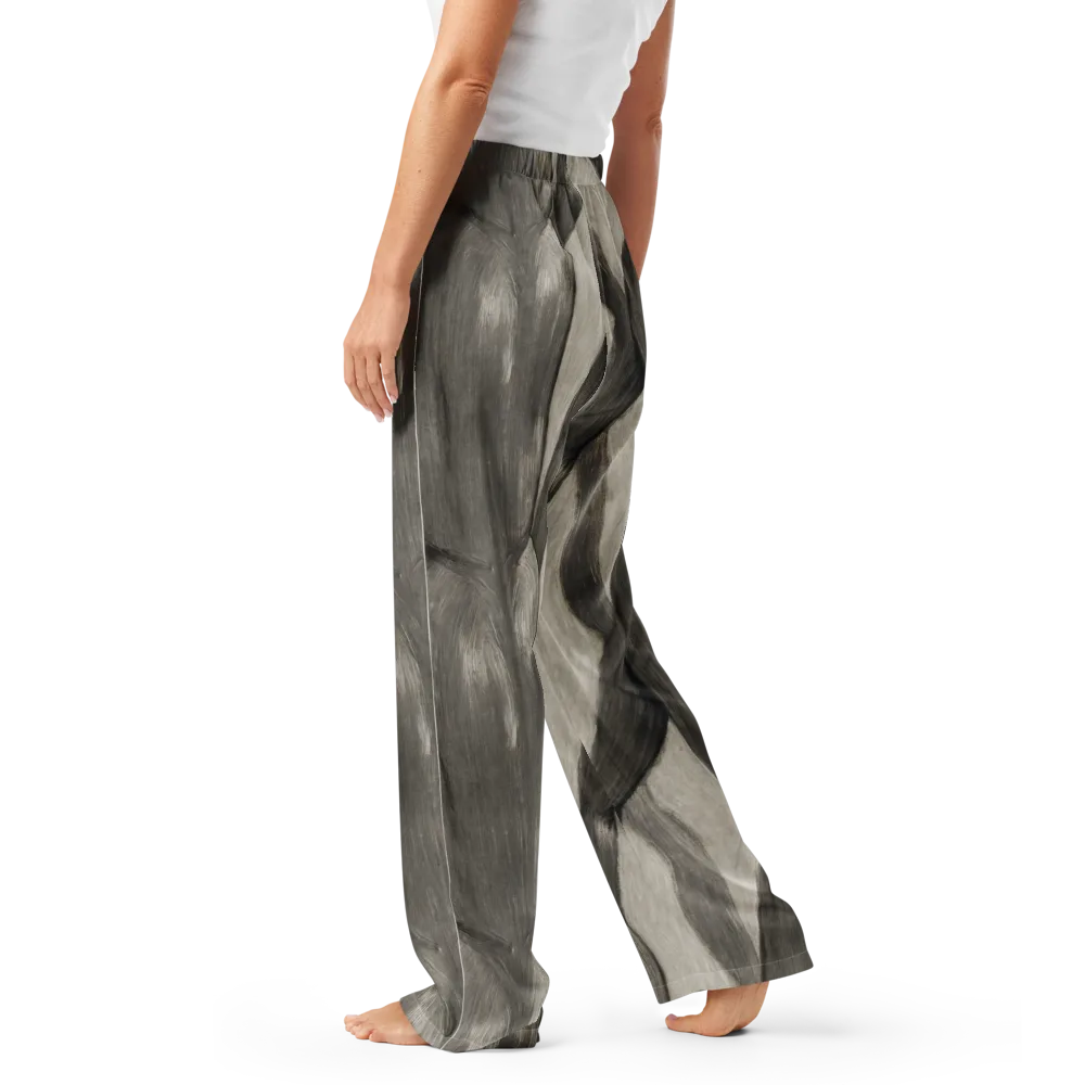 Charcoal Petal on Women's Pajama Pants — Left