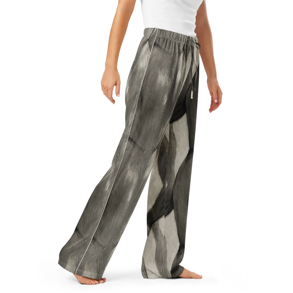 Charcoal Petal on Women's Pajama Pants — Right Front