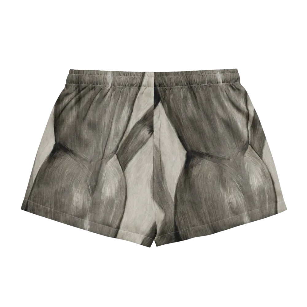 Charcoal Petal on Women's Pajama Shorts — Back