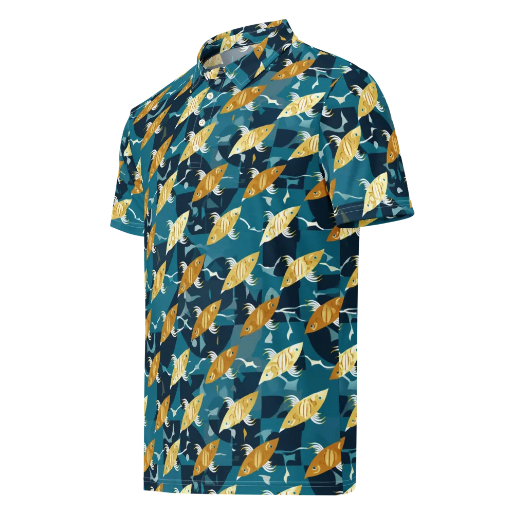 Amber Shoal on Men's Slim Fit Polo Shirt — Left Front