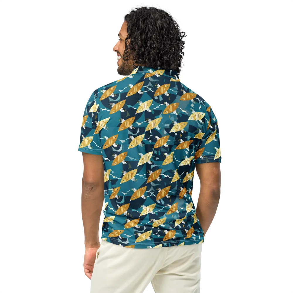 Amber Shoal on Men's Slim Fit Polo Shirt — Back