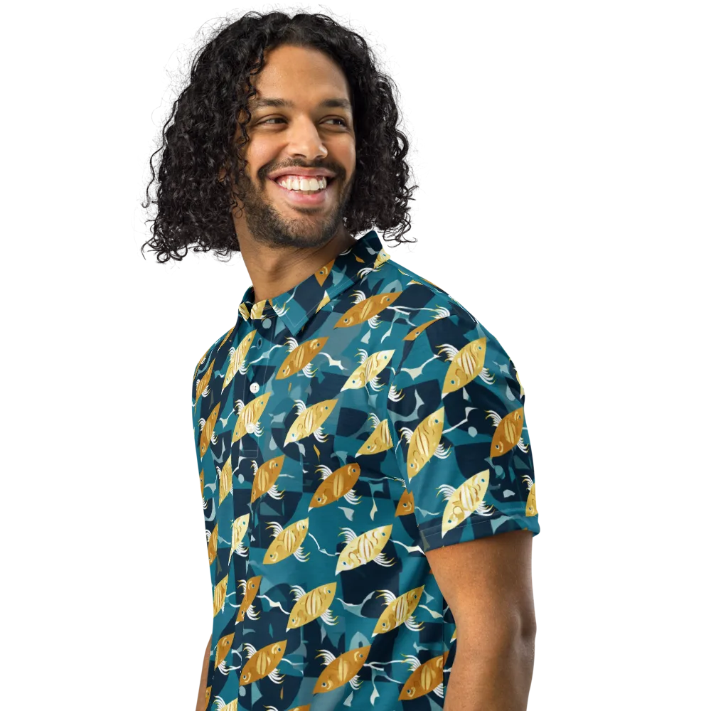 Amber Shoal on Men's Slim Fit Polo Shirt — Left Front