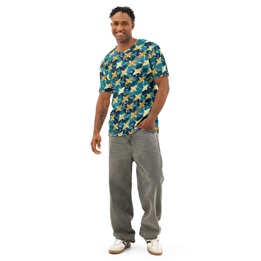 Amber Shoal on Men's Cotton Crew Neck T-Shirt — Front