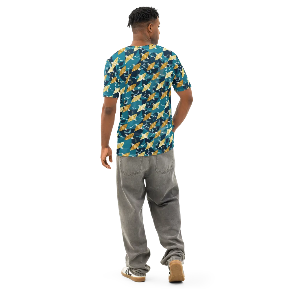 Amber Shoal on Men's Cotton Crew Neck T-Shirt — Back