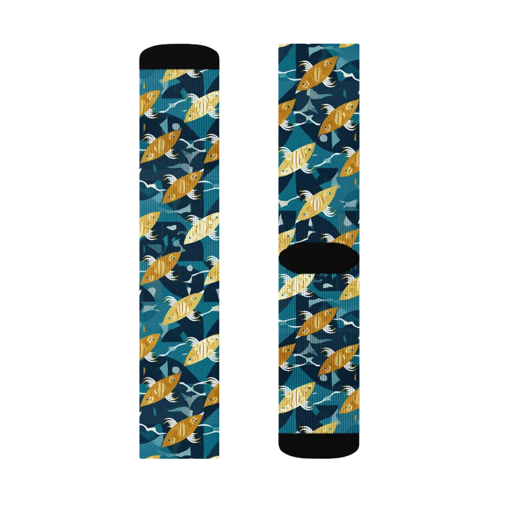 Amber Shoal on Socks — Right Sock