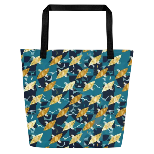 Amber Shoal on a Large Tote Bag W/ Pocket
