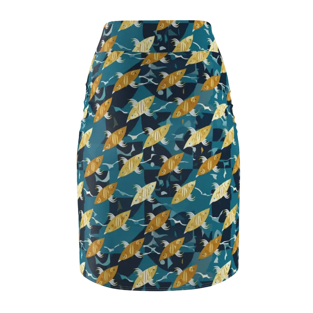 Amber Shoal on Pencil Skirt — Back
