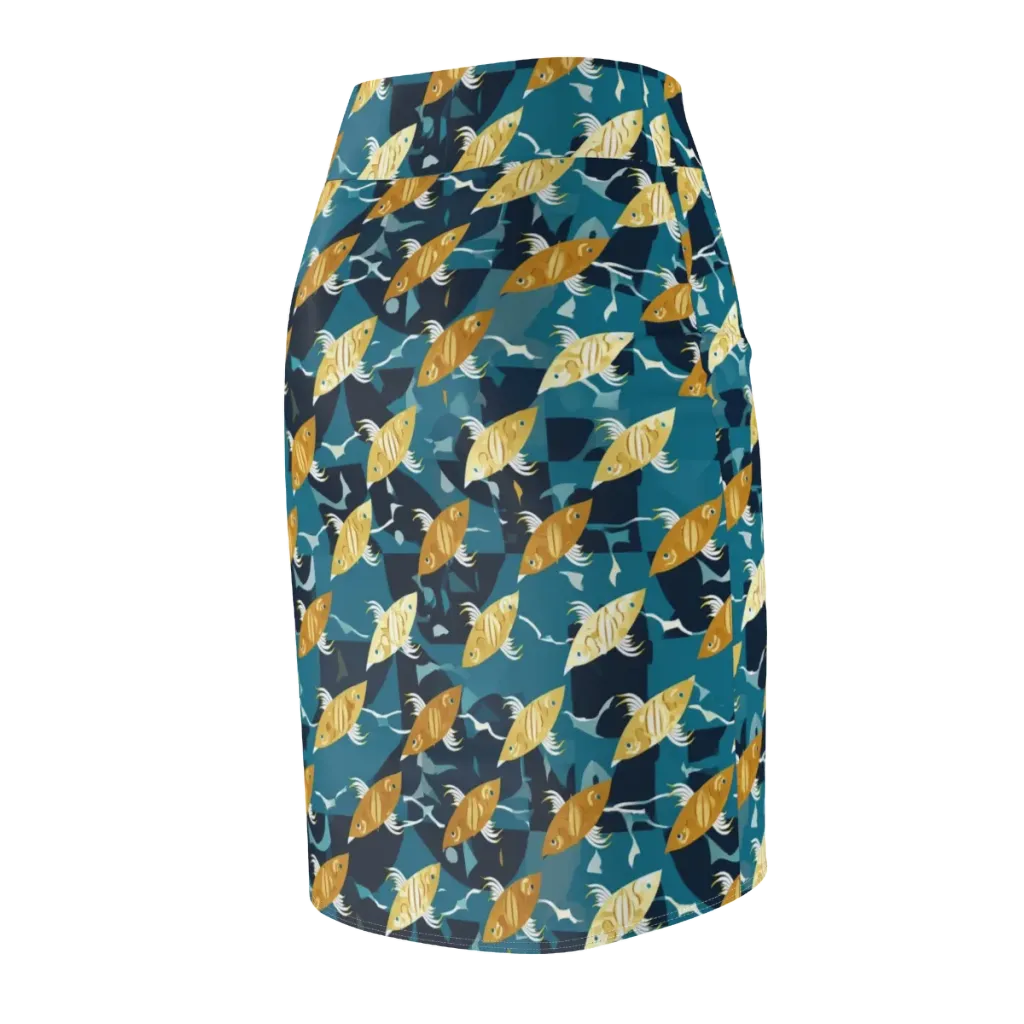 Amber Shoal on Pencil Skirt — Back Side