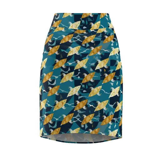 Amber Shoal on a Pencil Skirt