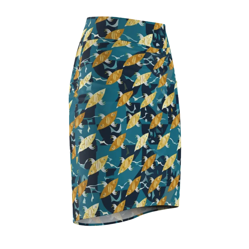 Amber Shoal on Pencil Skirt — Front Side