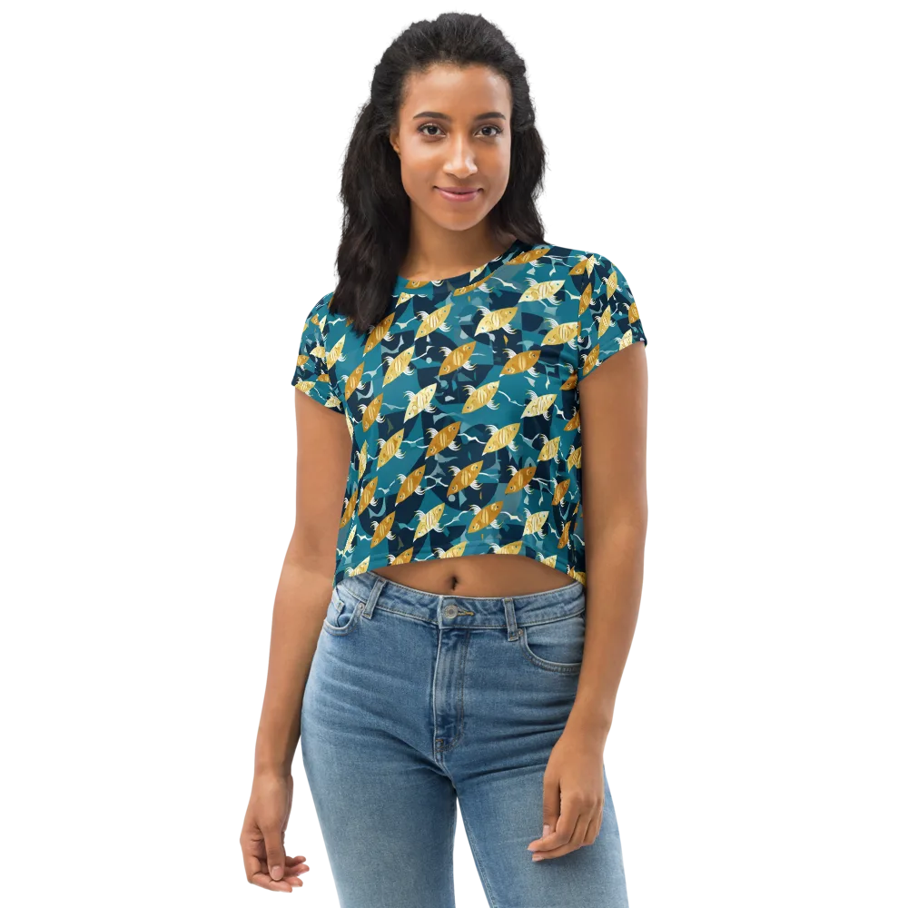 Amber Shoal on Crop Tee — Front