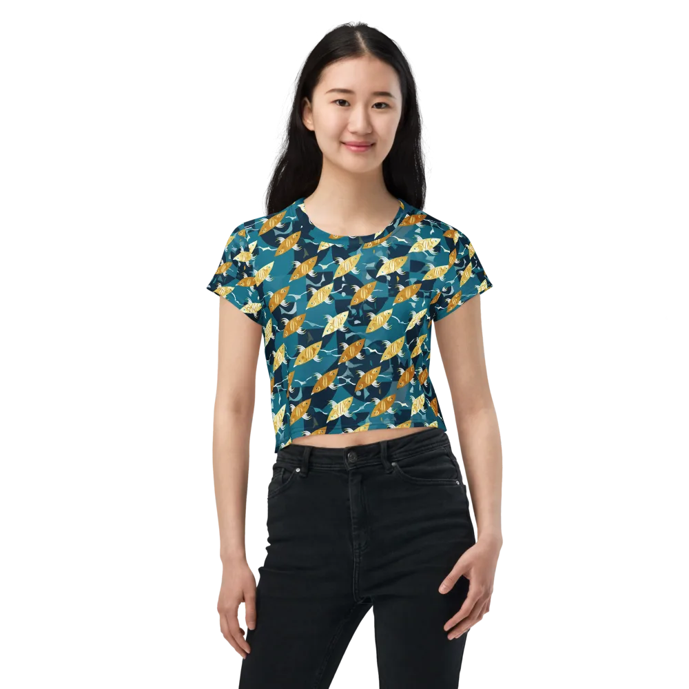 Amber Shoal on Crop Tee — Front