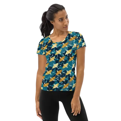 Amber Shoal on a Women's Athletic T-Shirt