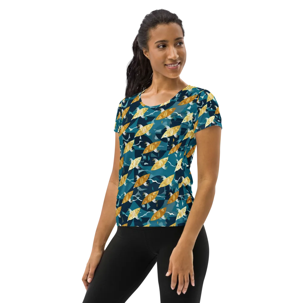 Amber Shoal on Women's Athletic T-Shirt — Left