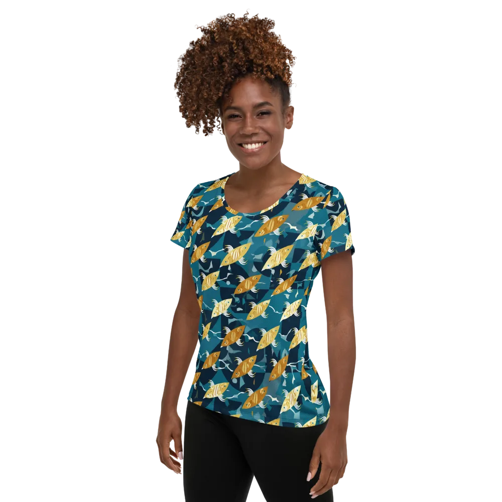 Amber Shoal on Women's Athletic T-Shirt — Left