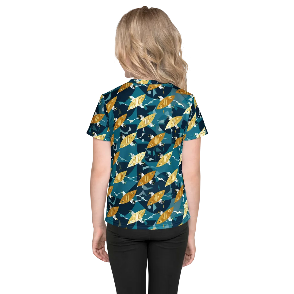 Amber Shoal on Kids Crew Neck T-Shirt — Back