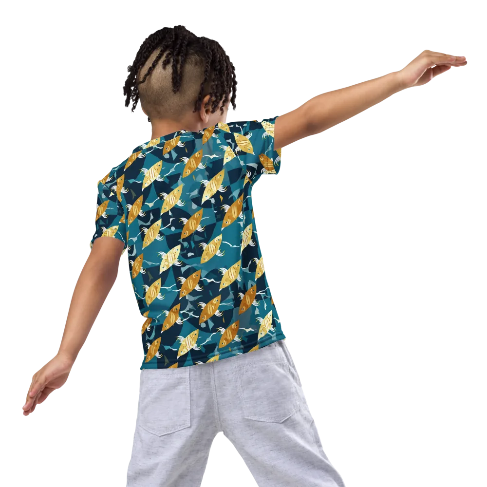 Amber Shoal on Kids Crew Neck T-Shirt — Back