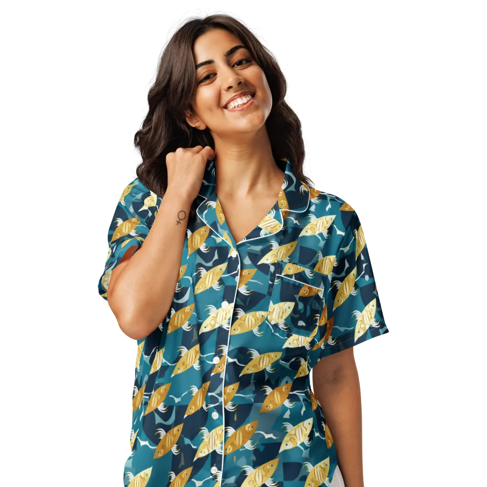 Amber Shoal on Women's Short Sleeve Pajama Top — Front