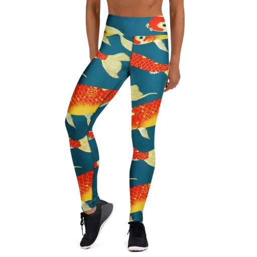 Teal Pond on a Yoga Leggings