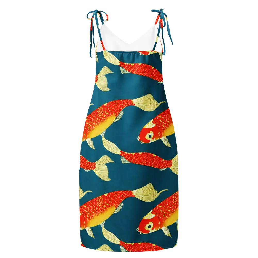 Teal Pond on Slip Dress — Back