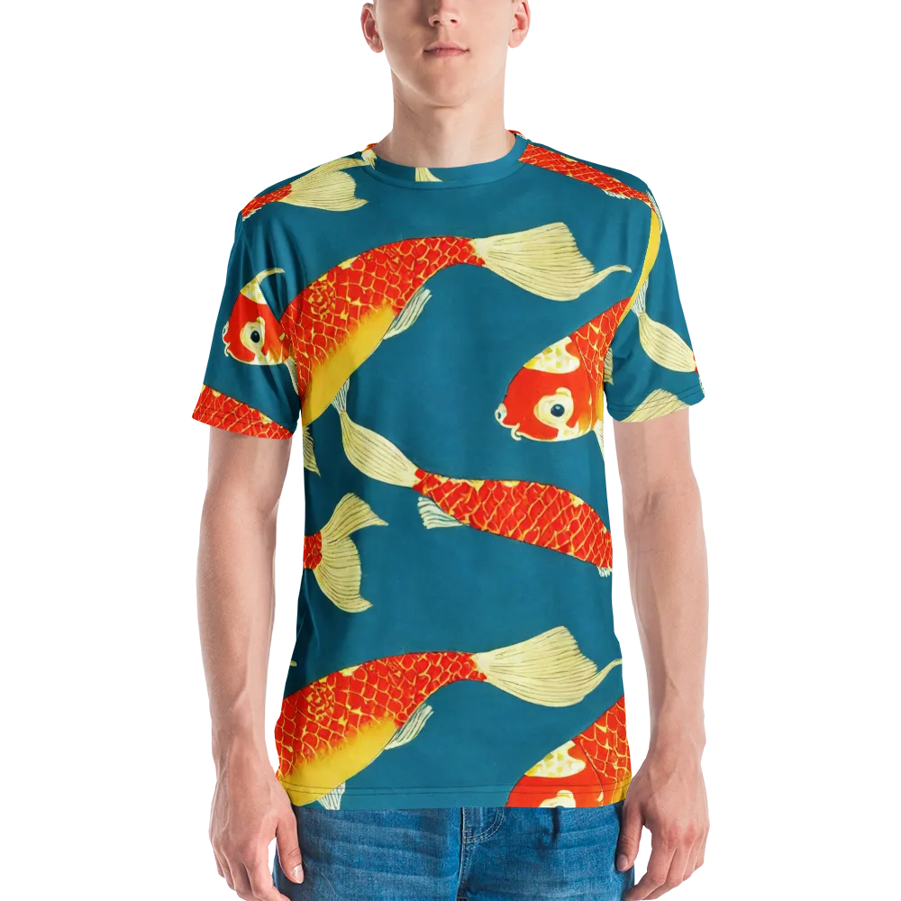 Teal Pond on Men's Crew Neck T-Shirt — Front