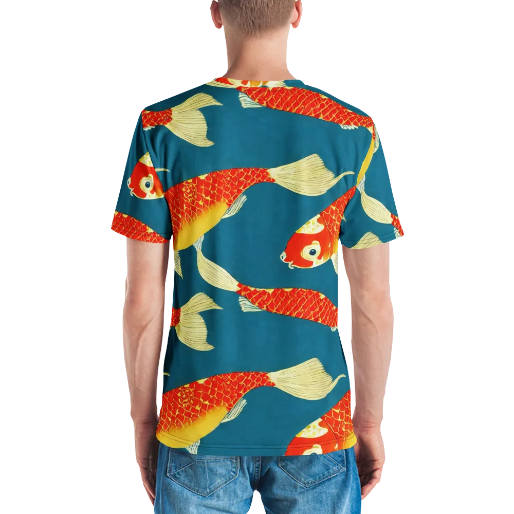 Teal Pond on Men's Crew Neck T-Shirt — Back